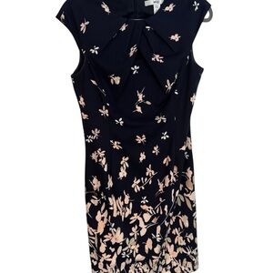 Elegant Navy Floral Mini Dress